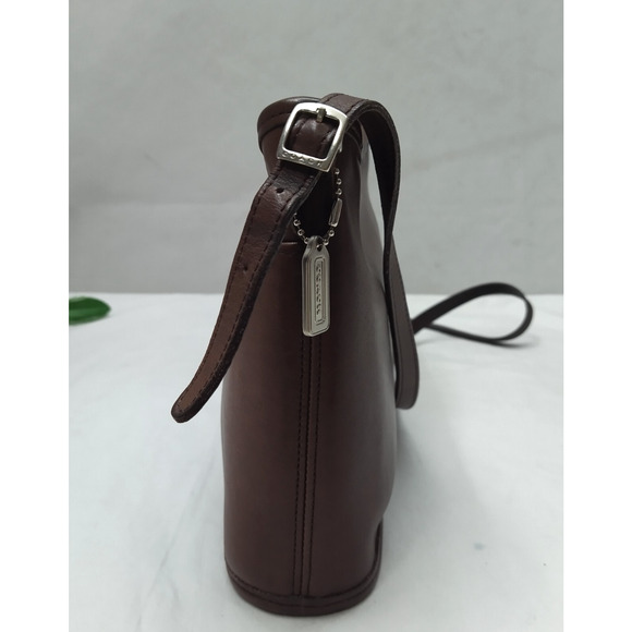 Coach Brown Leather Zipper Closure Crossbody Bag - Vintage Made in USA - Picture 4 of 14